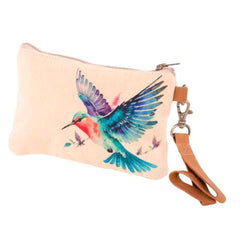 Ruby Hummingbird Wristlet