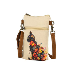 Floral Feline Cellphone Sling