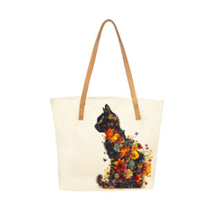 Floral Feline Tote