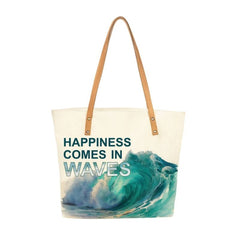 Happiness in Waves Small Tote