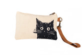 Cat Monochrome Wristlet