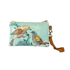 Vintage Birdies Wristlet